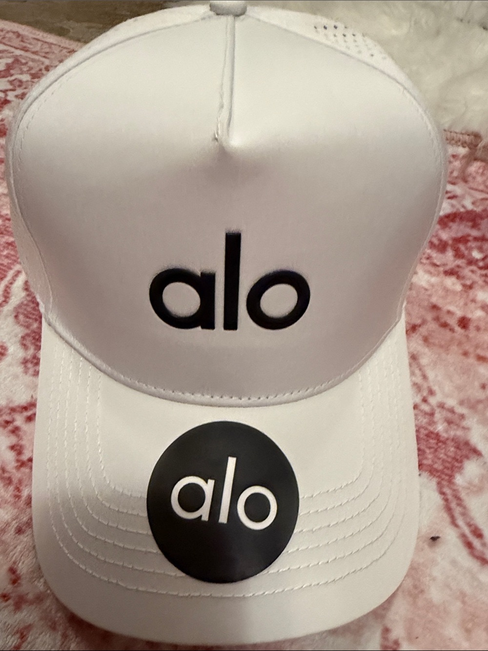 Alo White Logo Baseball Cap - Picture 2 of 8